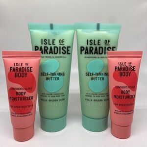 Lot of 4 Isle of Paradise Butter & Lotion Self-Tanner Moisturizer NEW